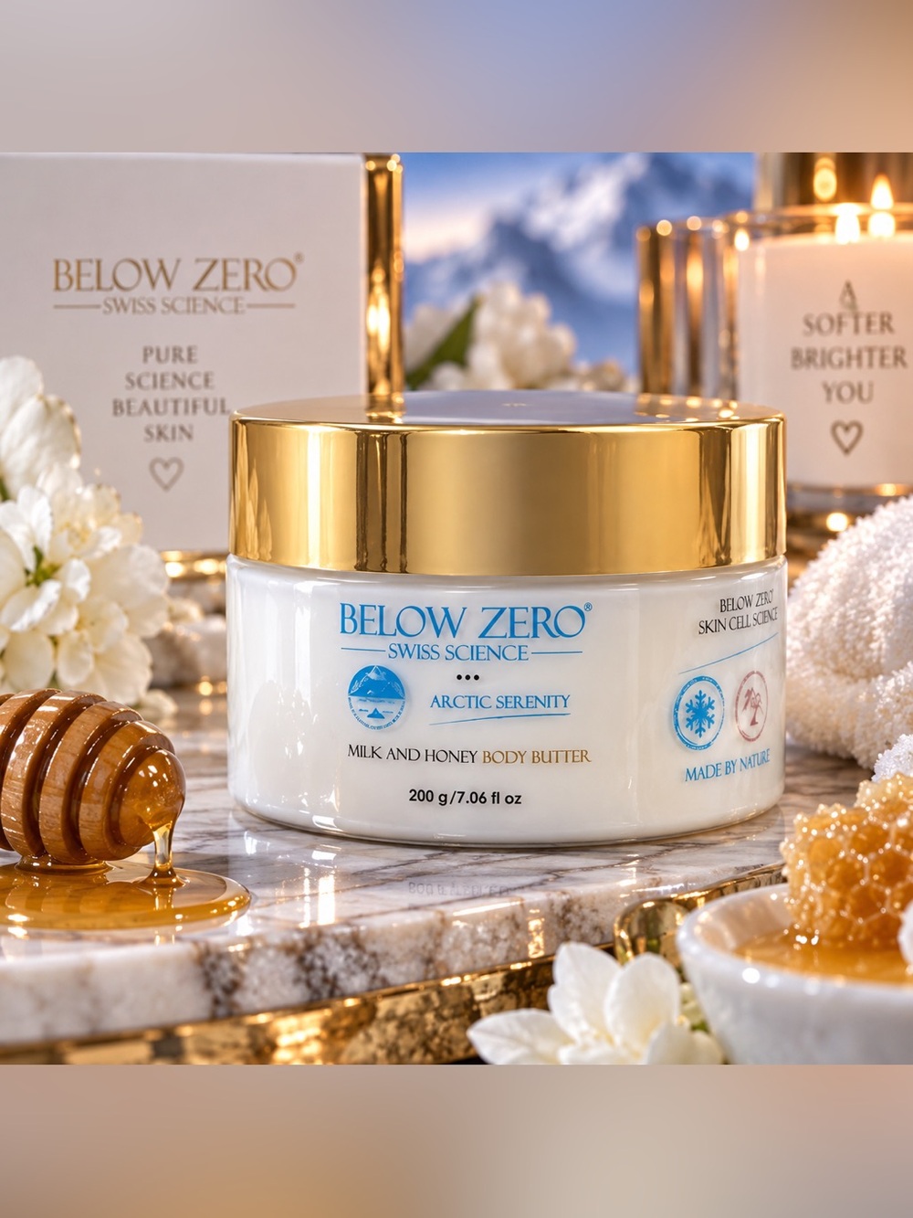 Below Zero Swiss Science Arctic Serenity Milk & Honey Body Butter